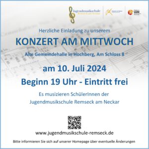 Mehr über den Artikel erfahren Konzert am Mittwoch