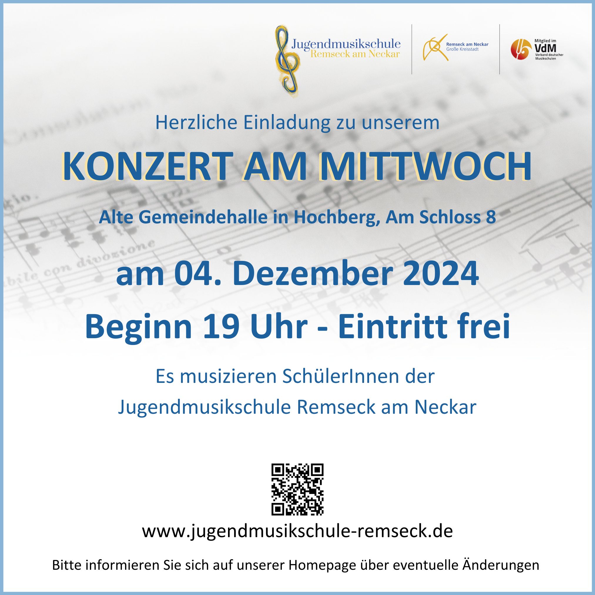 Mehr über den Artikel erfahren Konzert am Mittwoch